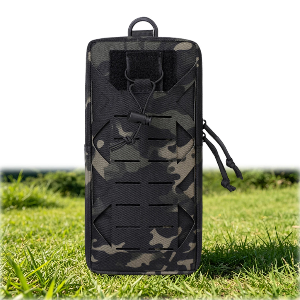 Portable Tactic EDC Pouch with Drainage Hole Molle Utility Tool Pouches Outdoor Survival Tool Storage Bag Emergency Accessory