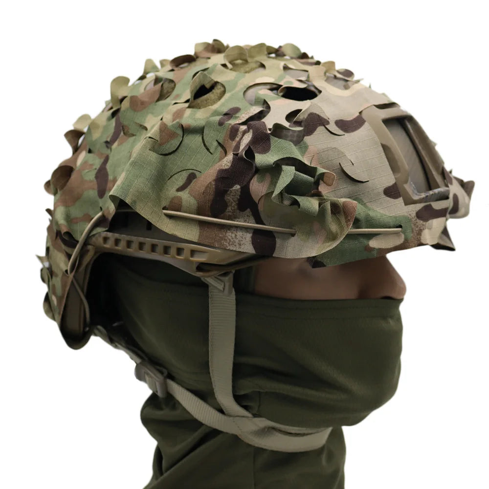 Tactical FAST Helmet Cover Laser Cutting 3D Camouflage Helmet Cloth Cover Hunting Helmet Accessories