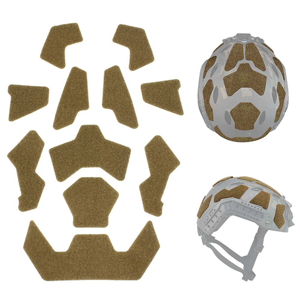 11Pcs FAST Helmet Magic Sticker Hunting CS Helmet Patches Hook and Loop Sticky for FAST Helmet 11Pcs Set Helmets Accessories