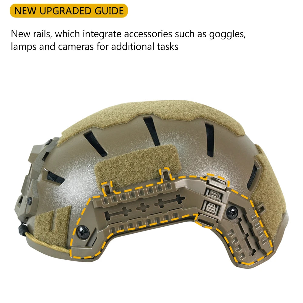 BOOIU YLK Tactical Helmet New Design Camouflage Pattern for Paintball Shooting Game Sports & Entertainment Equipment
