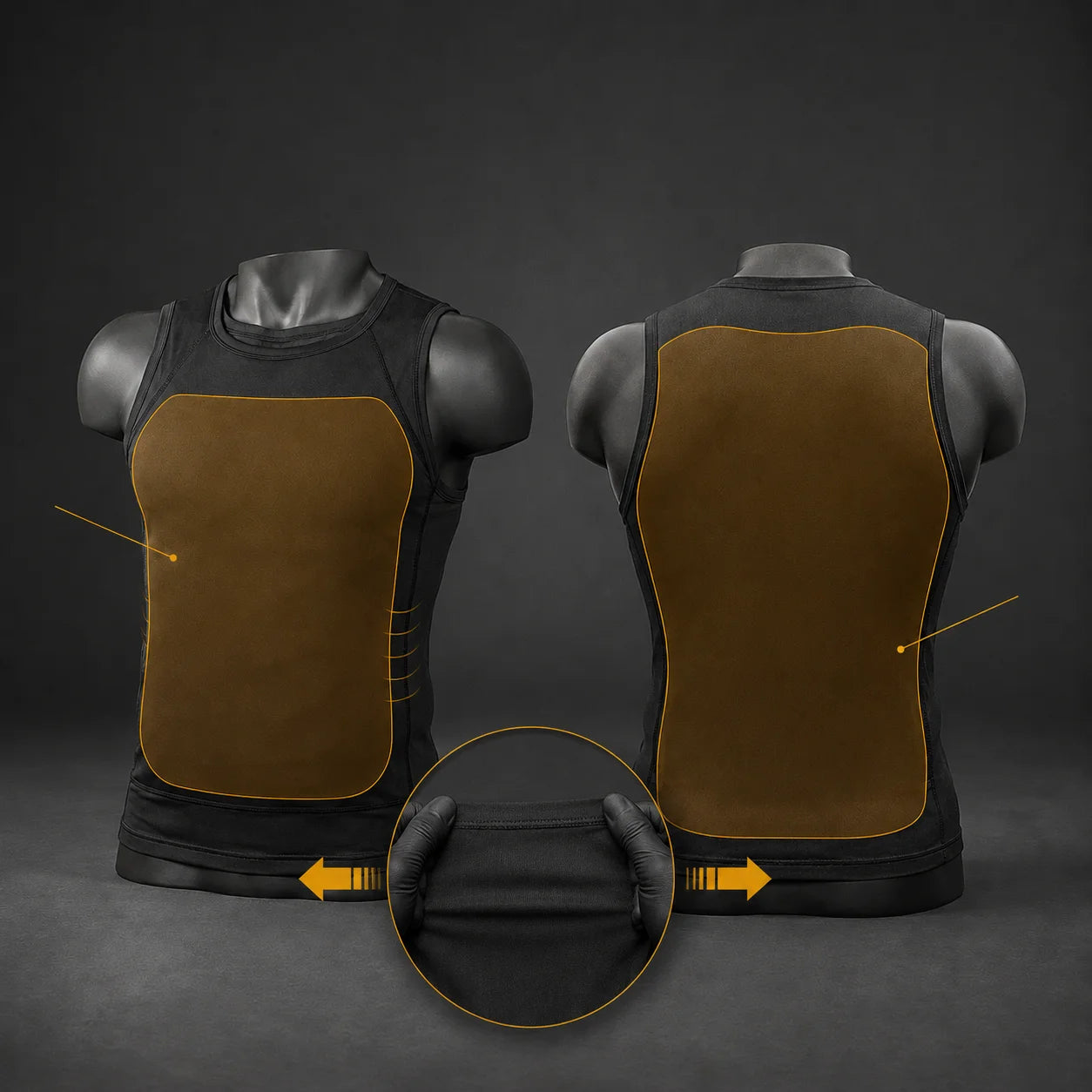 Stretchable Quick Release Tactical Training Vest Close Fit Soft Padded Front Back Coverage for Outdoor Fitness Hiking