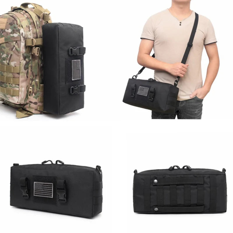 EDC Nylon Waterproof Hunting Bag Outdoor Sport Waist Pack Molle Pouch Travel Camping Cross-body Shoulder Bags