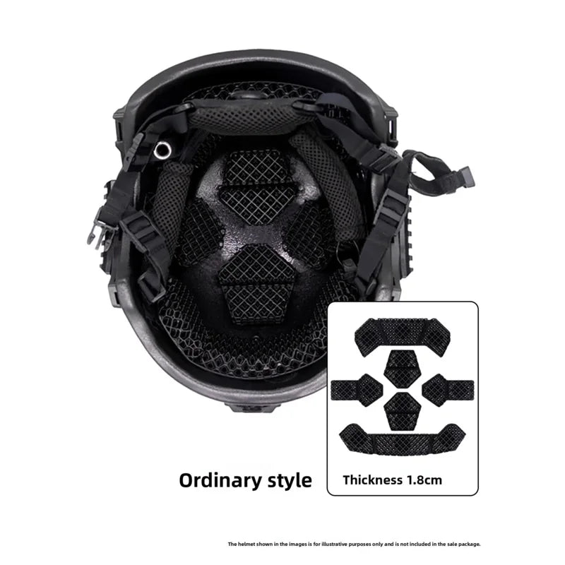 Tactical Helmet 3D-Printed Honeycomb Polymer Liner Pad, 2.5 cm Thick, Breathable and Comfortable for Outdoor Sports, Highly Elas
