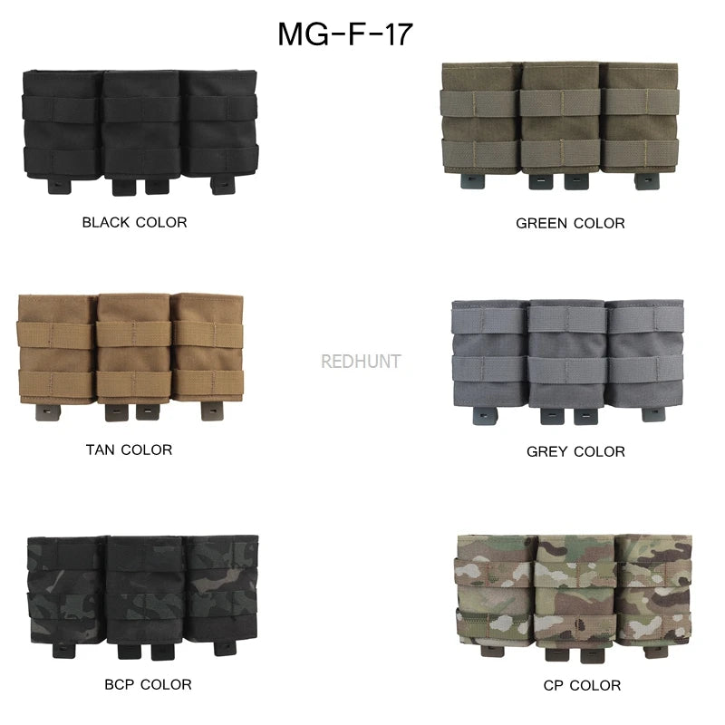 Molle Combat Bag Vest Mag Pouch Pack Fast Cartridges Clip Ammunition Carrier Ammo Holder Tactical Mag 7.62 Triple Magazine Pouch