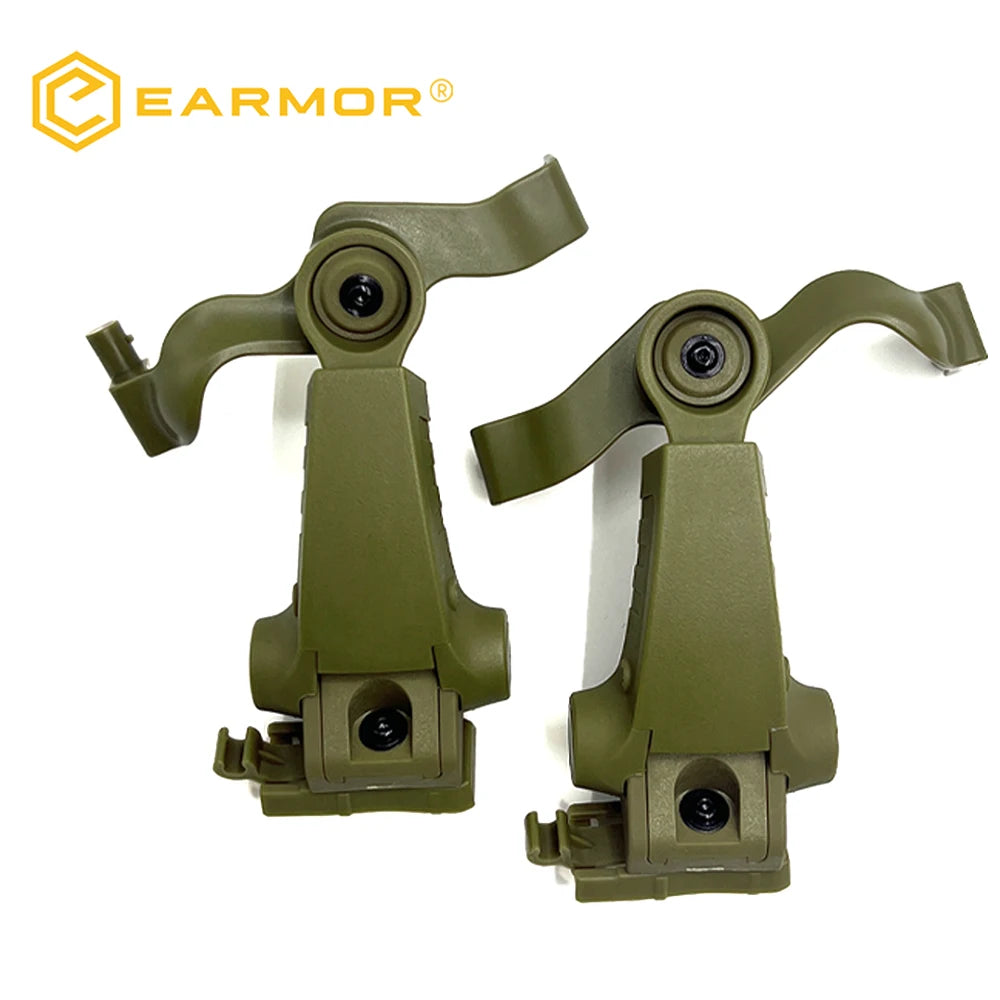EARMOR M16A Tactical Headset Accessories Bracket Kit Multi-angle Rotation Helmet Rail Adapter for  M32/M31/M32H/M31H Headset New