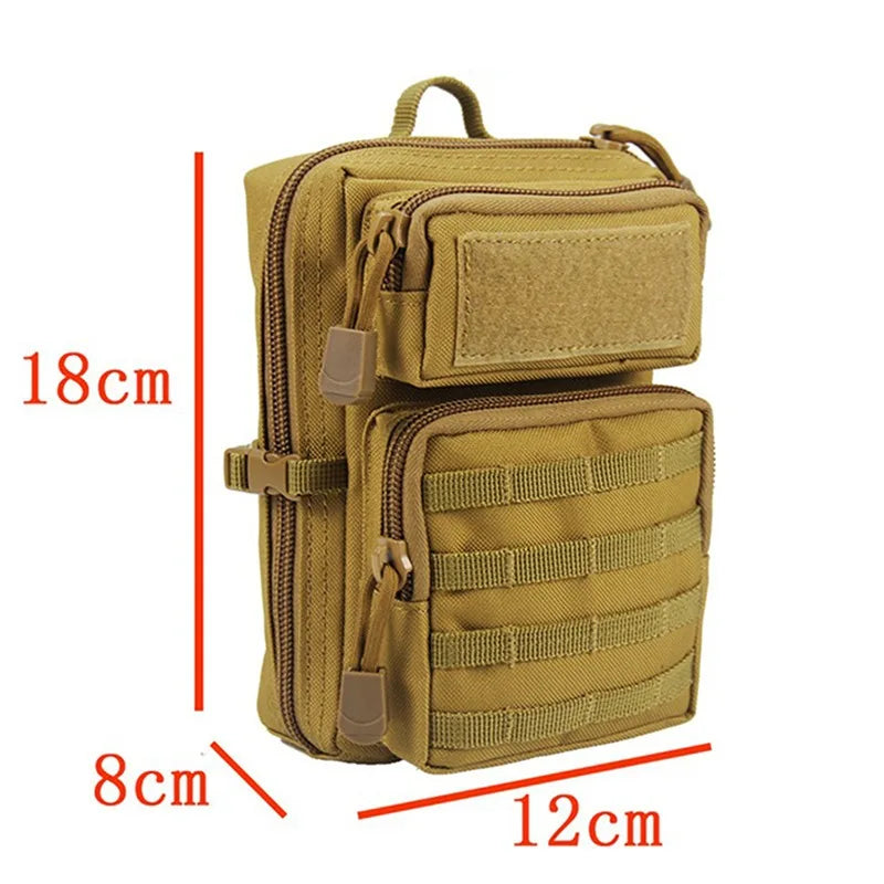 Tactical Multifunction Pack Travel Pouch Molle Hip Waist EDC Bag Wallet Purse Phone Holder Bags Camping Hiking Hunting Fanny Bag