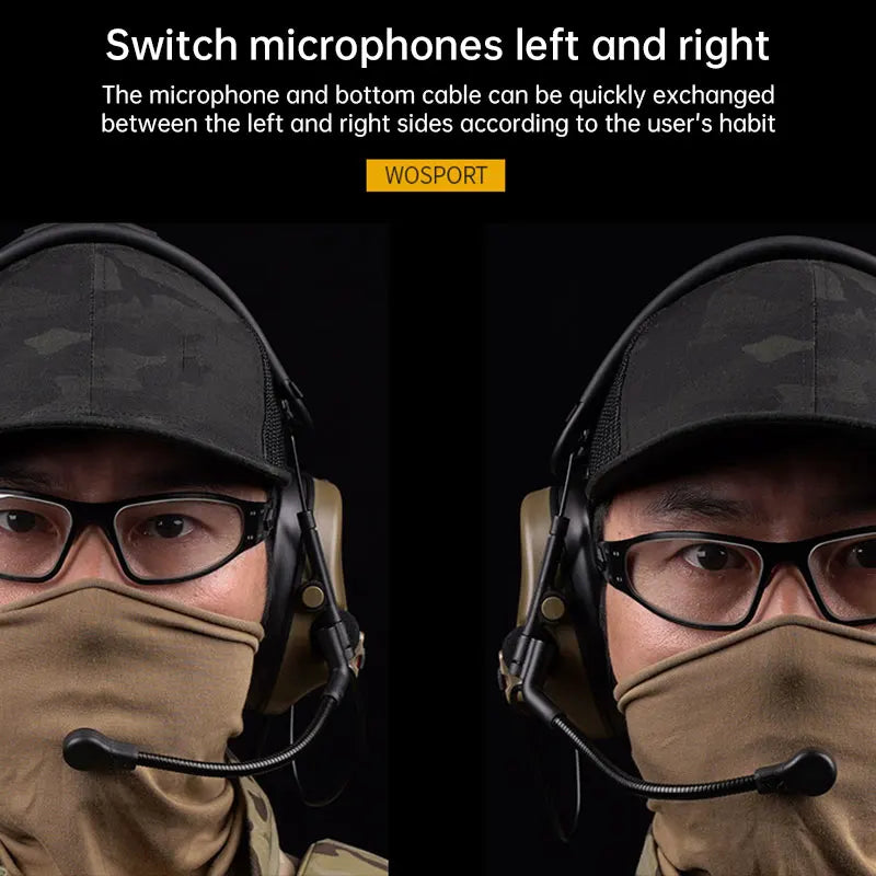 Wearing Headphone C5 Tactical Headset Pickup and Noise Reduction Outdoor Communication Equipment Anti Noise Earphones
