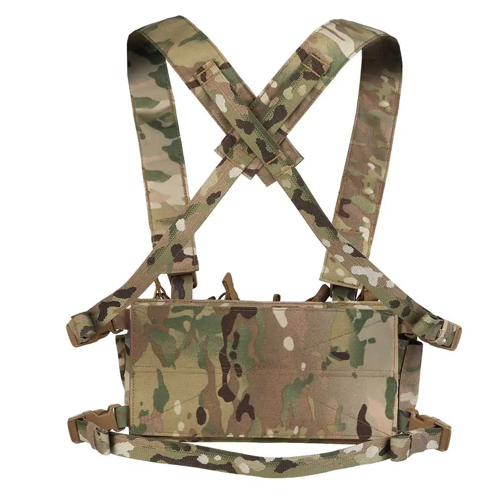 Tactical Vest Chest Rig D3CRX with 9mm 5.56 Modular Multi-function Quadruple Magazine Pouch Lightweight Gear