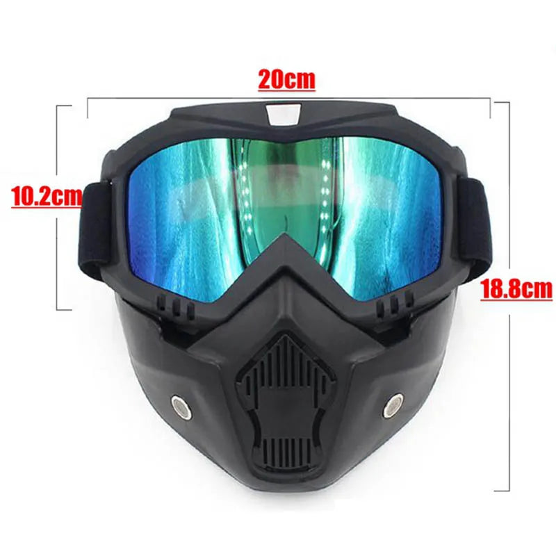 Bicycle Helmet Full Face Anti-fog Mask Helmet Full Head Gear Paintball Mask with Mouth Filter Safety Goggle Hunting Gear