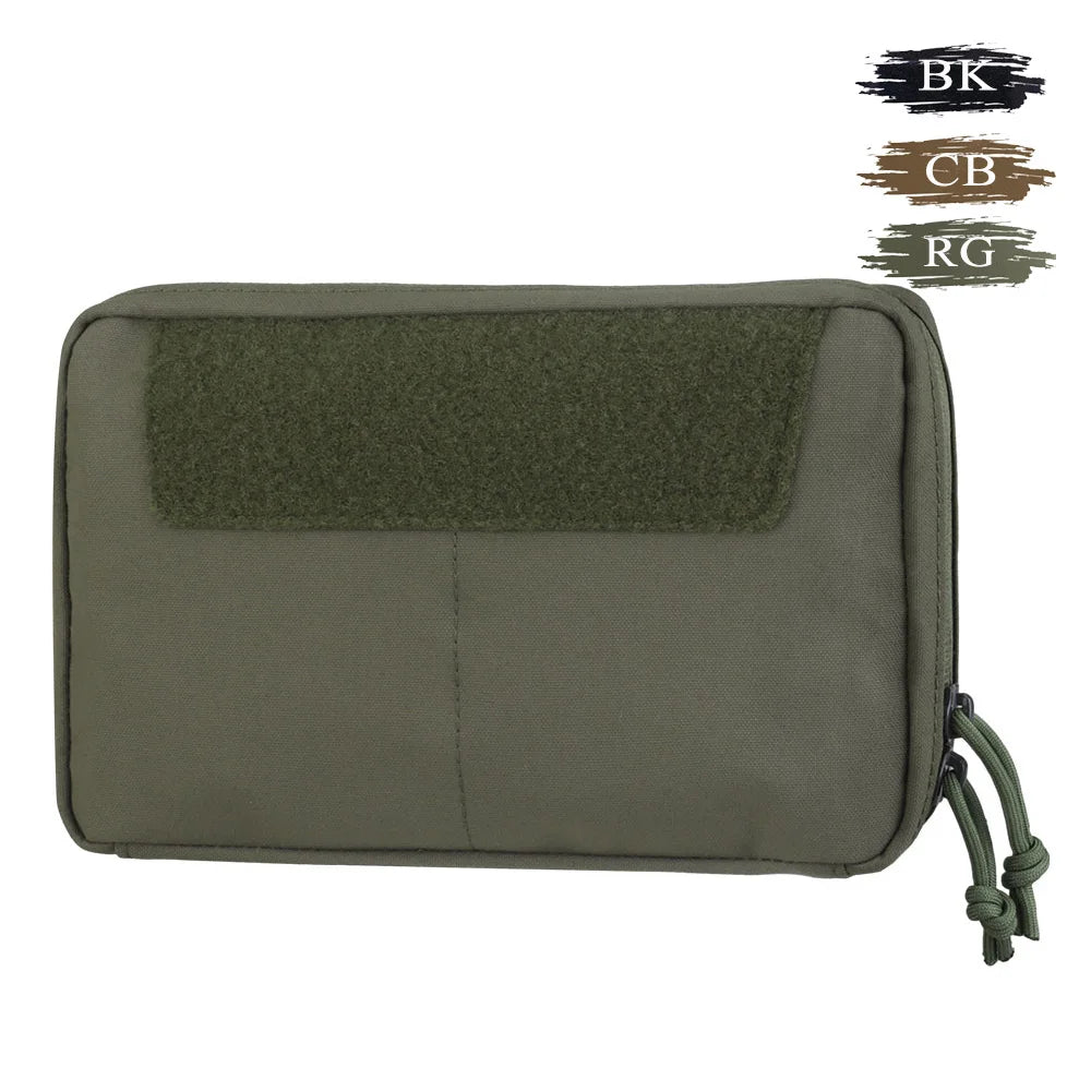 Two-Way Zipper ARC Pouch Nylon GP Admin Pouch MOLLE-Compatible for Plate Carrier Multi-Purpose Hunting Airsoft Accessories