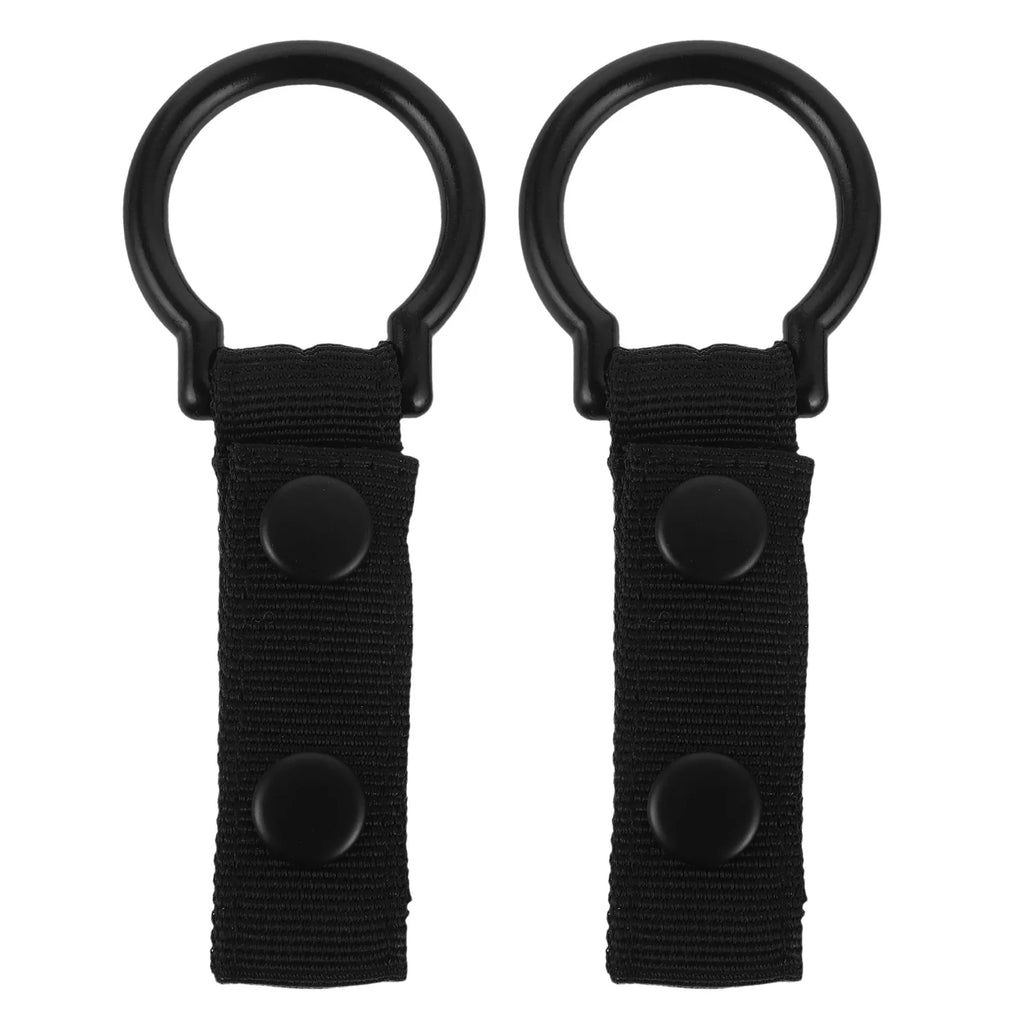 2Pcs Flashlight Belt Holder Nylon Webbing Snap Button Anti-Lost Quick Release Hands-Free Flashlight Holster Duty Belt Outdoor