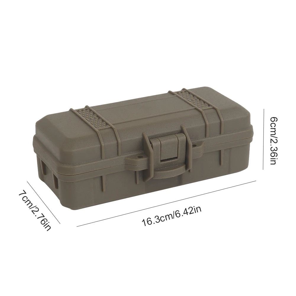 Survival Storage Container with Sponge Sealed Shock Absorption Box Dustproof Safety Protective Tool Case Outdoor Accessories