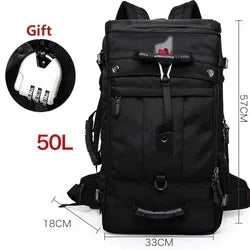 Bange 50L Waterproof Durable Travel Backpack Men Women Multifunction 17.3 Laptop Backpacks Male Outdoor Luggage Bag Mochilas