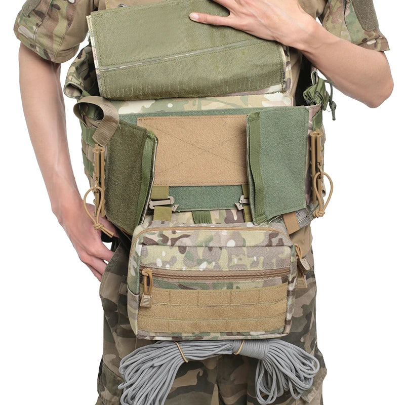 Outdoor Tactical Vest Drop Pouch Molle EDC Dump Pouch Utility Bag For D3 Chest Rig MK3 Vest Plate Carrier Storage Bag