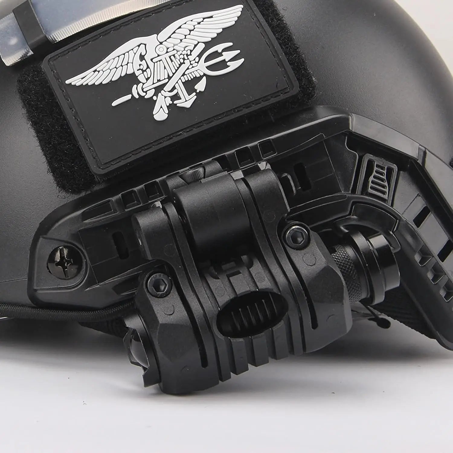 BOOIU 25mm Helmet Flashlight Holder Multi-Angle Plastic Light Clamp Mount Accessory
