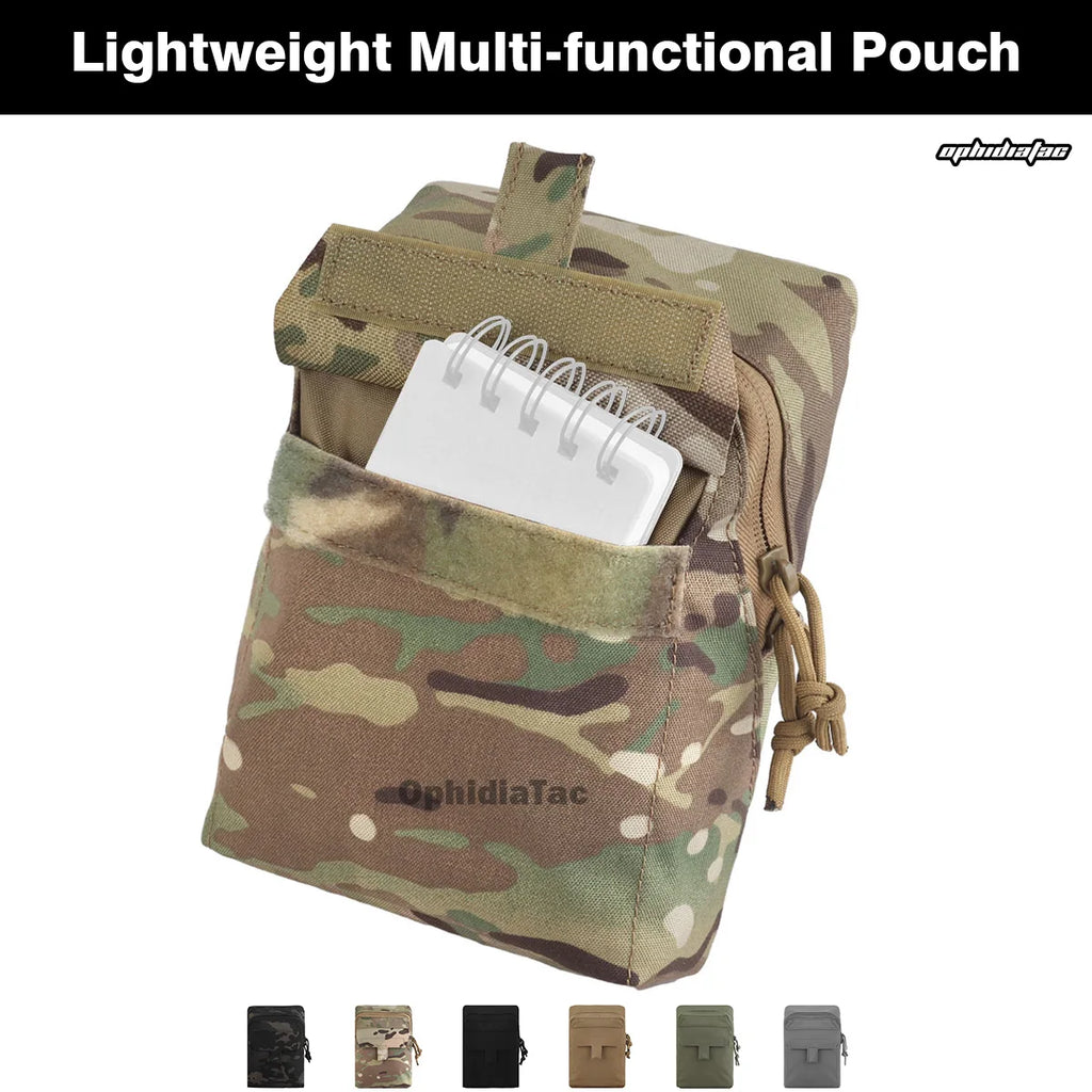 Lightweight Multi-Functional MOLLE EDC Storage Pouch Two-Way Zipper Quick Access Fits Plate Carrier for Hunting Shooting Gear