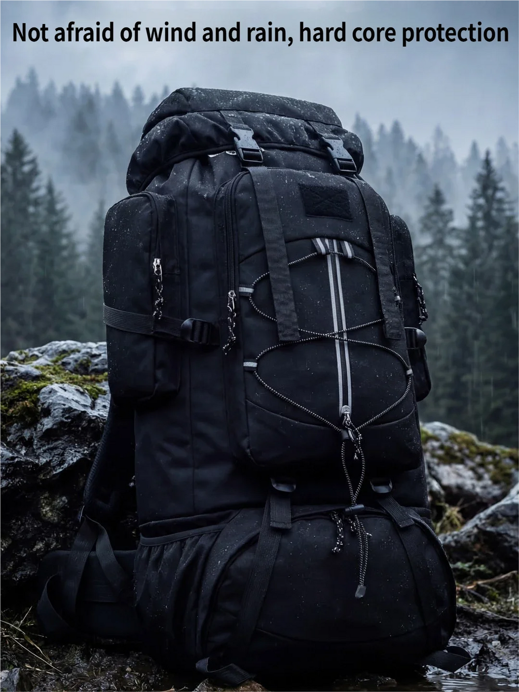 85L Large Hiking Backpack Waterproof Camping Bag Heavy Duty Climbing Rucksack for Outdoor Travel Trekking Picnic Gear  Sports
