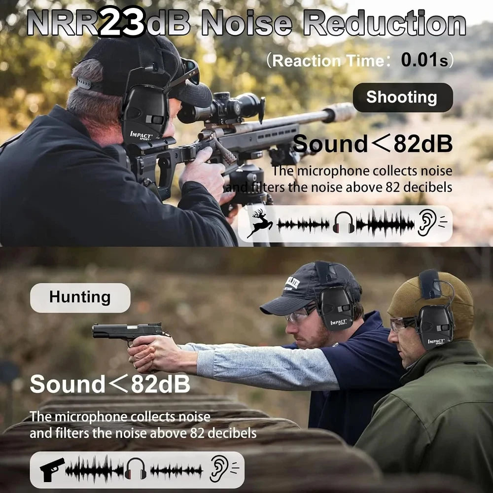 Military Tactical Electronic Shooting Earmuffs Outdoor Hunting Sound Pickup Noise Reduction Protection Hearing Headset