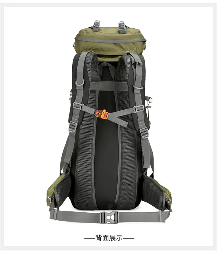 70+5L Hiking Backpack Men Women Large Capacity Outdoor Camping Rucksack Waterproof Travel Bag Mountaineering Trekking Bag