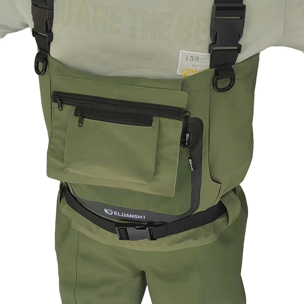 5 Layer Breathable Waterproof Fly Fishing Chest-High Waders Stockingfoot High Pant Wader Durable Duck Hunting Wading Pants