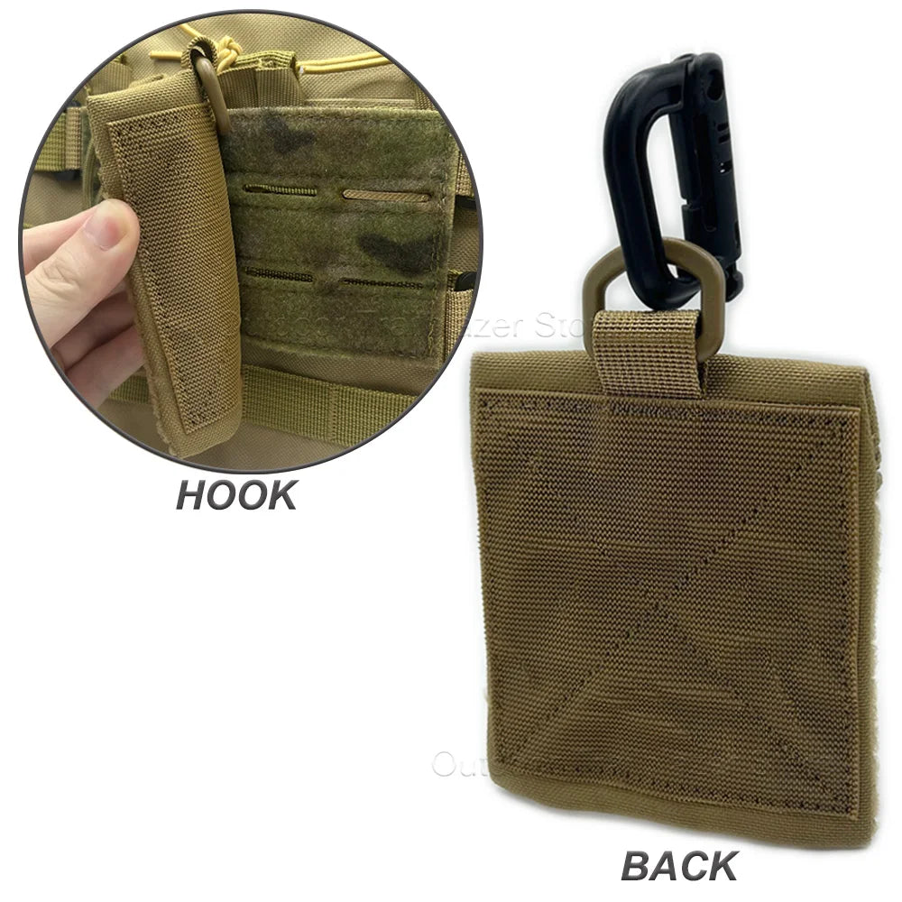 Tactical Micro Molle Pouch with Hook and Loop D Buckle Portable Storage Bag Wallet EDC Tools Hunting Vest Bag Accessory Pouch