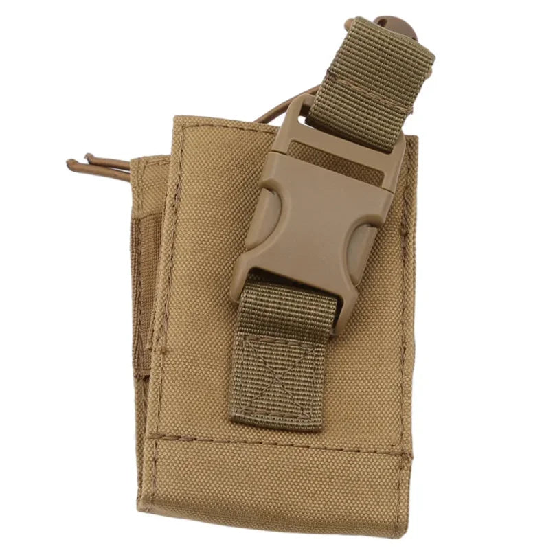 Durable Molle Radio Walkie Talkie Holder Interphone Hanging Bag Pocket For Hunting Camping Hiking Outdoor Activities Use