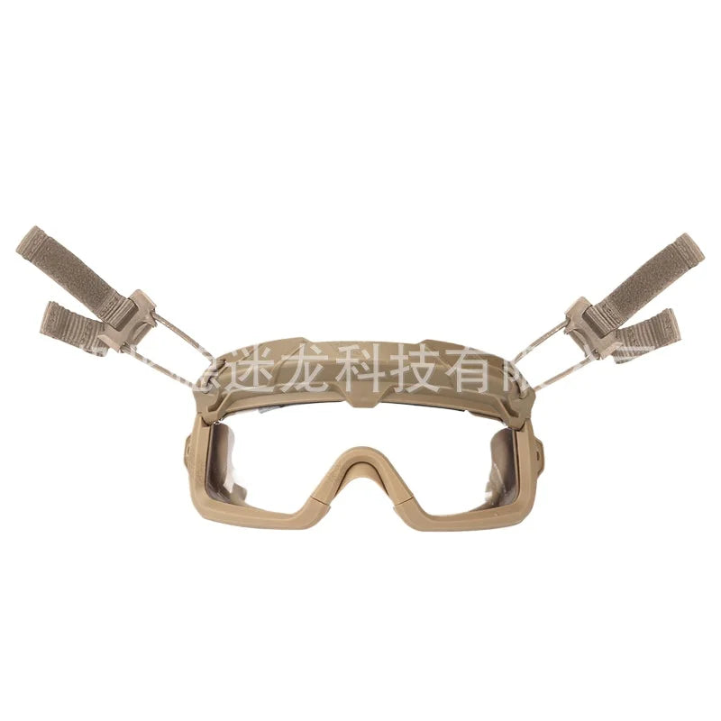 Tactical Helmet with Modular Face Shield and Camo Goggles Compatible with Ops-Core FAST Ballistic Helmet Outdoor Gear