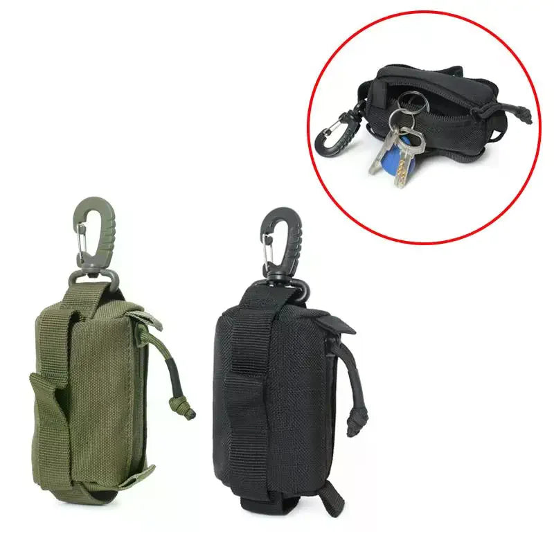 Outdoor Buckle Bag EDC Pouch Zipper Key Card Holder Small Tools Bag Portable Wallet Pouch Outdoor Hunting Waist Bags