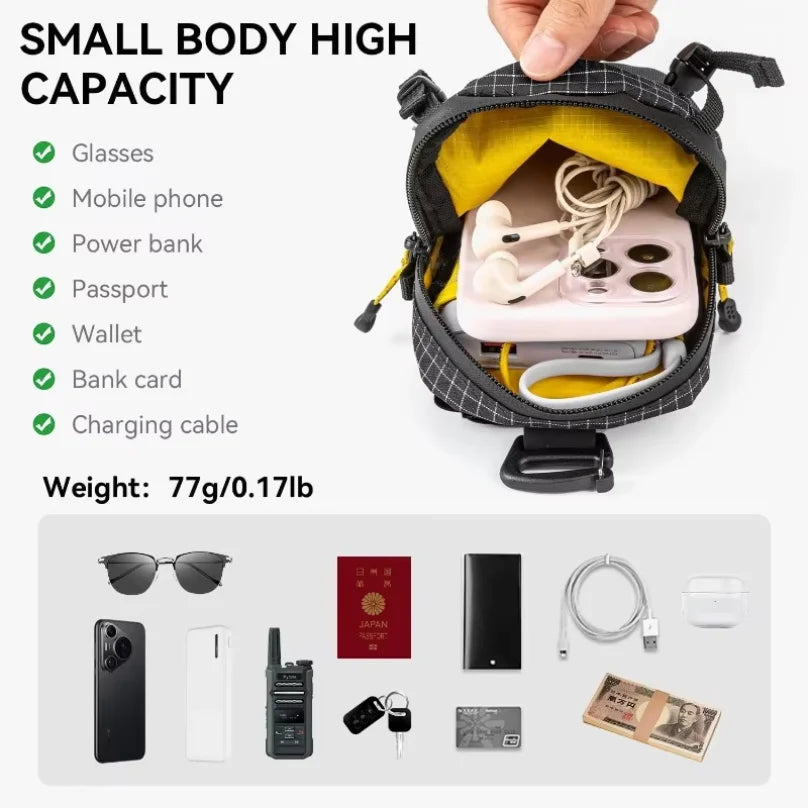 Backpack Shoulder Strap Attachment Bag Smartphone Pouch Waterproof Strap Pack for Sports Hiking Camping Lightweight