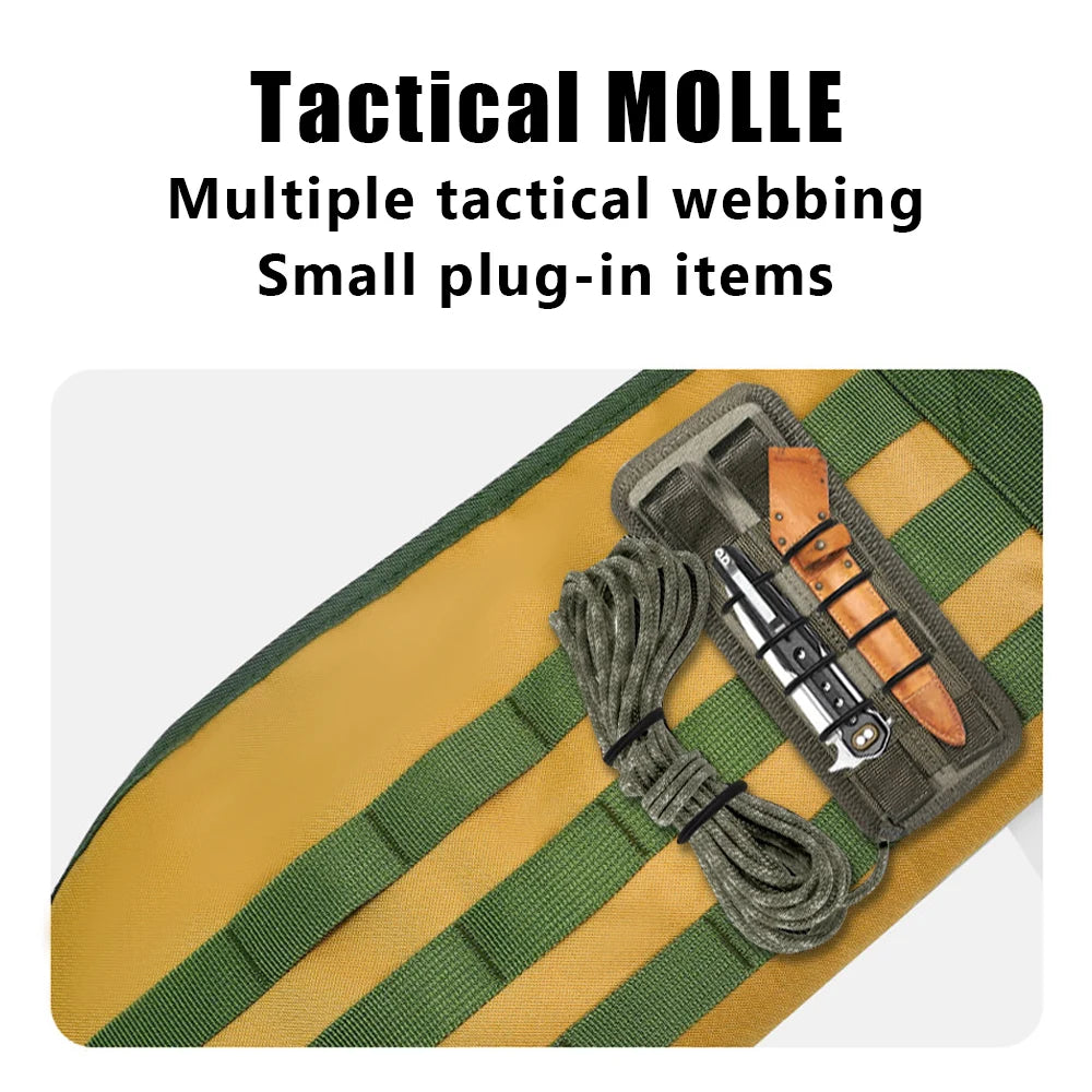 130cm Gun Bag Case Rifle Bag Tactical Soft Gun Case Airsoft Rifle Carry Shoulder Bag Long Handbag for Hunting Accessory