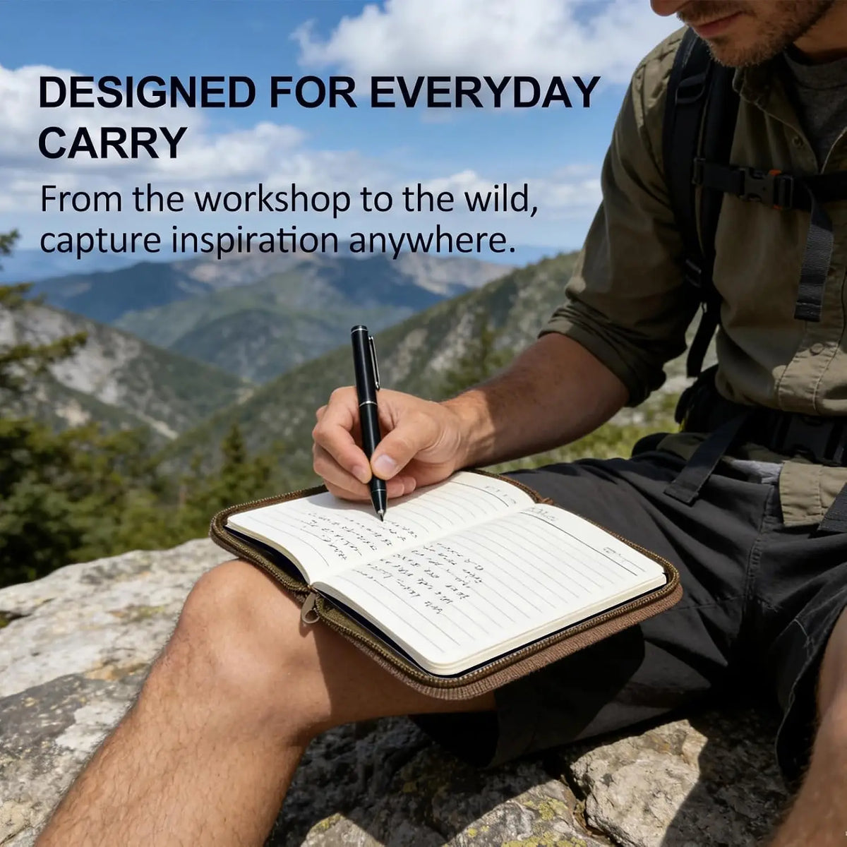 Pocket Notebook Cover Waxed Canvas 3.5''x 5.5'' Journal Cover Tactical Field Notes Notebooks Protective Case EDC Organizer