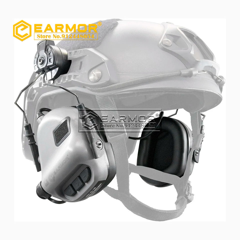 OPSMEN EARMOR M31H ARC Helmet Headset Electronic Hearing Protector Shooting Earmuff with AUX Input NRR22 Boom Mic