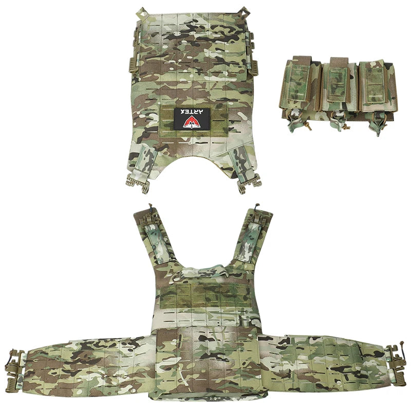 ARTEX 8130-1 Tactical Plate Carrier Vest Quick Release Laser Cut Waterproof Wear-Resistant Airsoft Training Gear