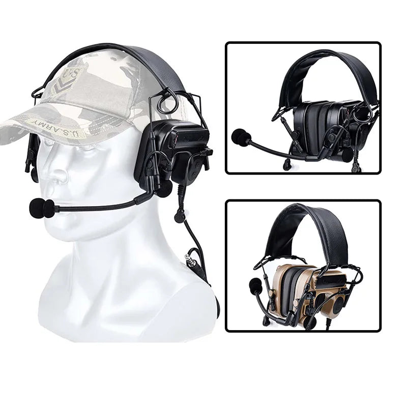 Tactical WADSN Com IV C4U Headset Headphone Hearing Protection Ken Shooting Headphones Military Noise cancellation communication