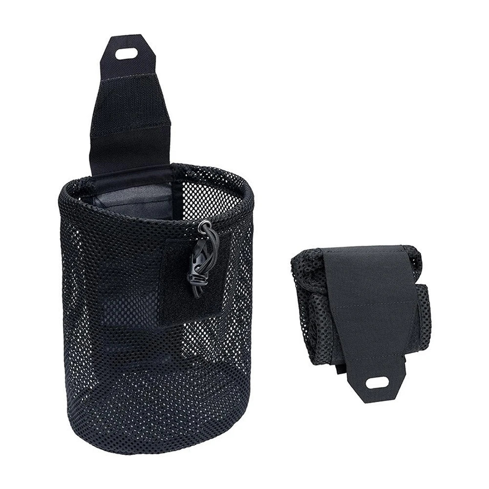 Tactical Molle Dump Pouch Outdoor Roll-Up Drawstring Magazine Utility Folding Waist Bag Mesh Foldable Sport Hunting EDC Pocket