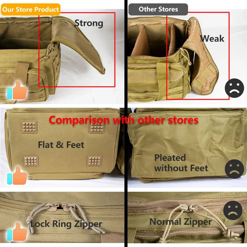 Tactical Shooting Range Bag Nylon Molle System Outdoor Hunting Accessory Black Shoulder Bag for Gun Case Pistol Tools Sniper