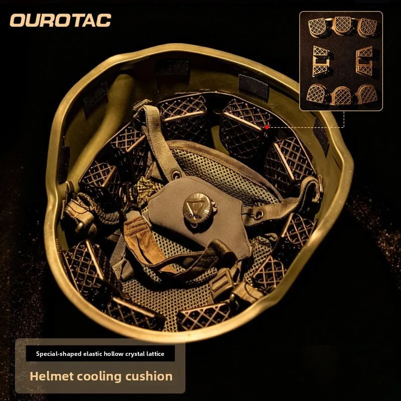 OuroTac Tactical Helmet Cooling Pad, Cushion Pad, Multifunctional Polymer Honeycomb Liner Pad, Breathable and Detachable