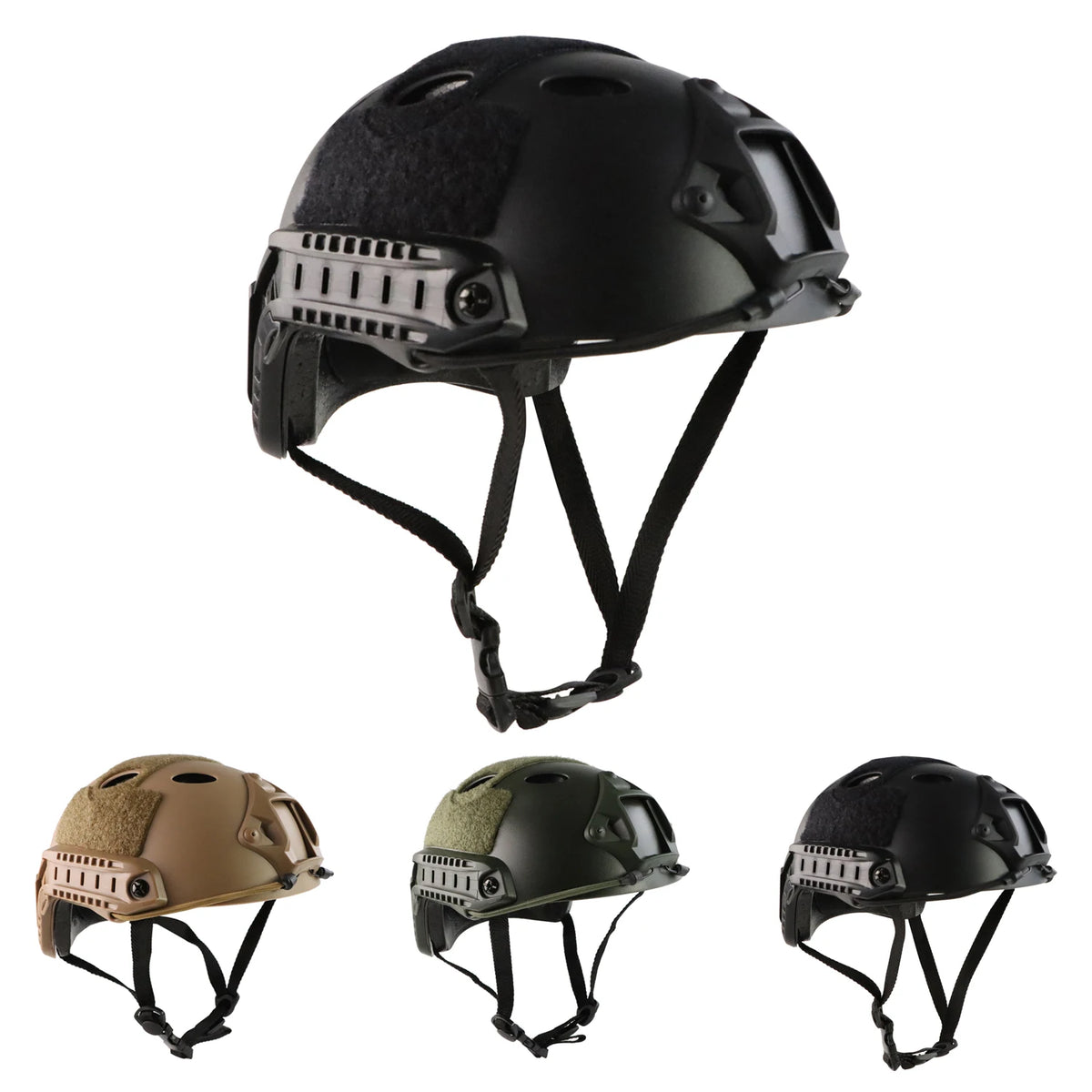 BOOIU Airsoft Fast MH PJ  Tactical Helmets Style Simple Quick Version Protective Gear for Outdoor Sports Paintball Games