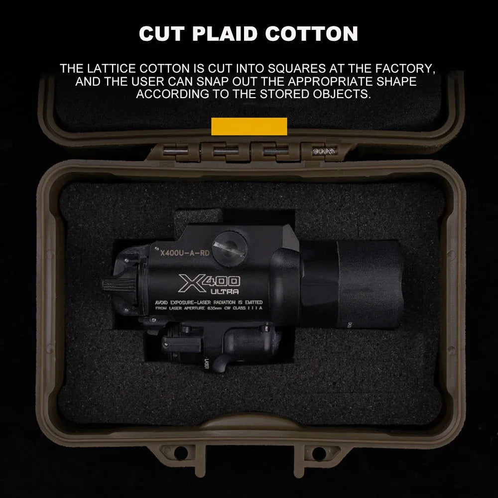 Plastic Toolbox Portable Outdoor Airsoft Hunting Flashlight Storage Box Shockproof Instrument Case Safety Protective Equipment