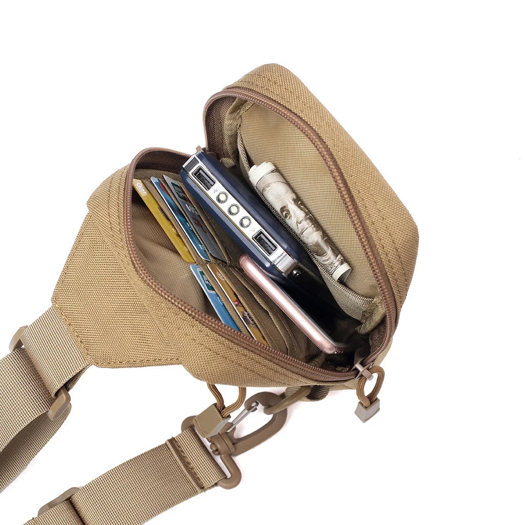 Outdoor Small Anti-theft Camouflage Chest Bag Hiking Crossbody Bag Nylon Hunting Fishing Camping Cycking Shoulder Bag