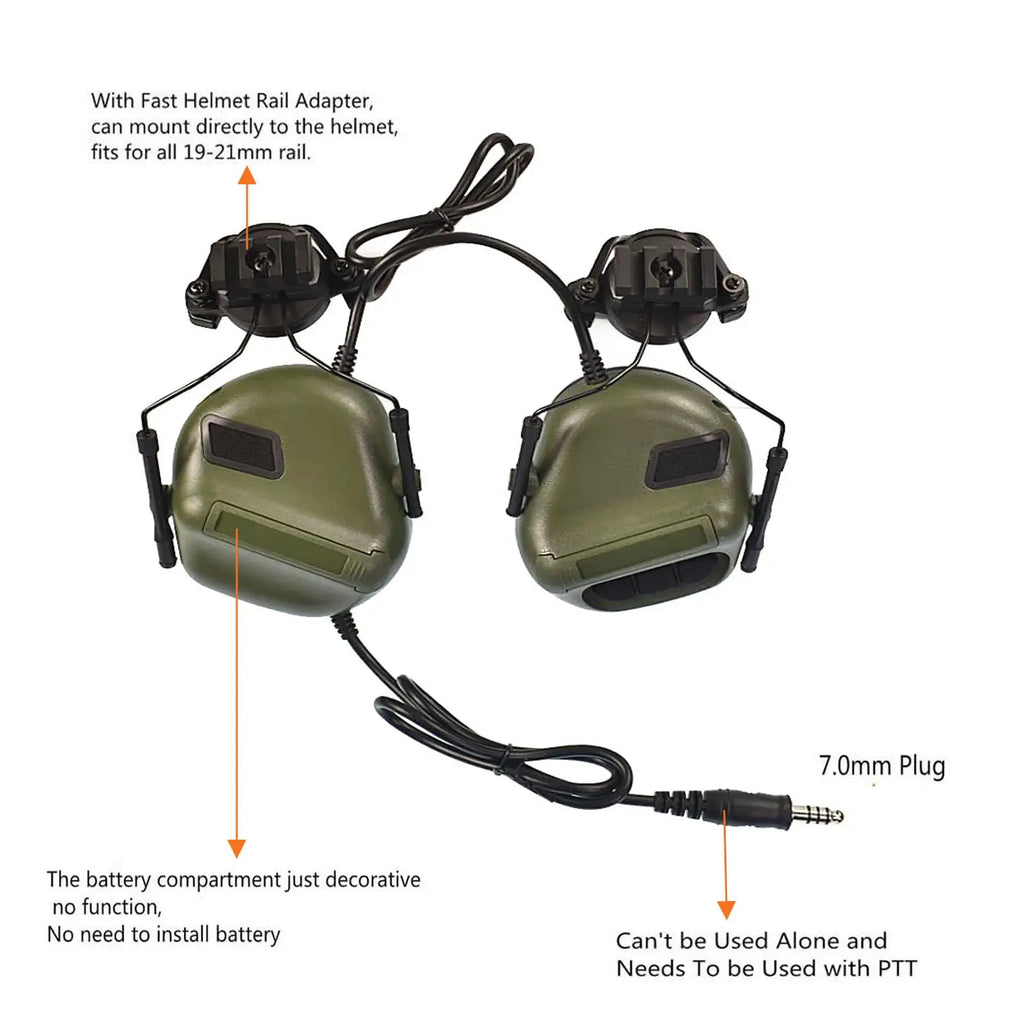 Airsoft Fast Helmet Set Tactical Paintball Helmet with Headset Memory Foam Protective Pad Adjustable Size for Adult Teenager