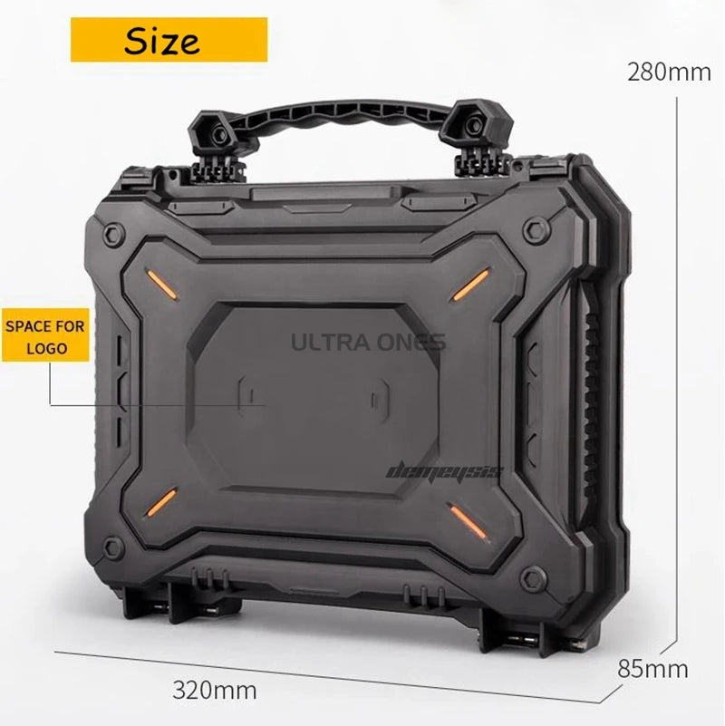 Tactical Portable Hard Gun Case Waterproof  Hunting Tool Box Camera Protective Case Equipment Storage Box with Foam Padded