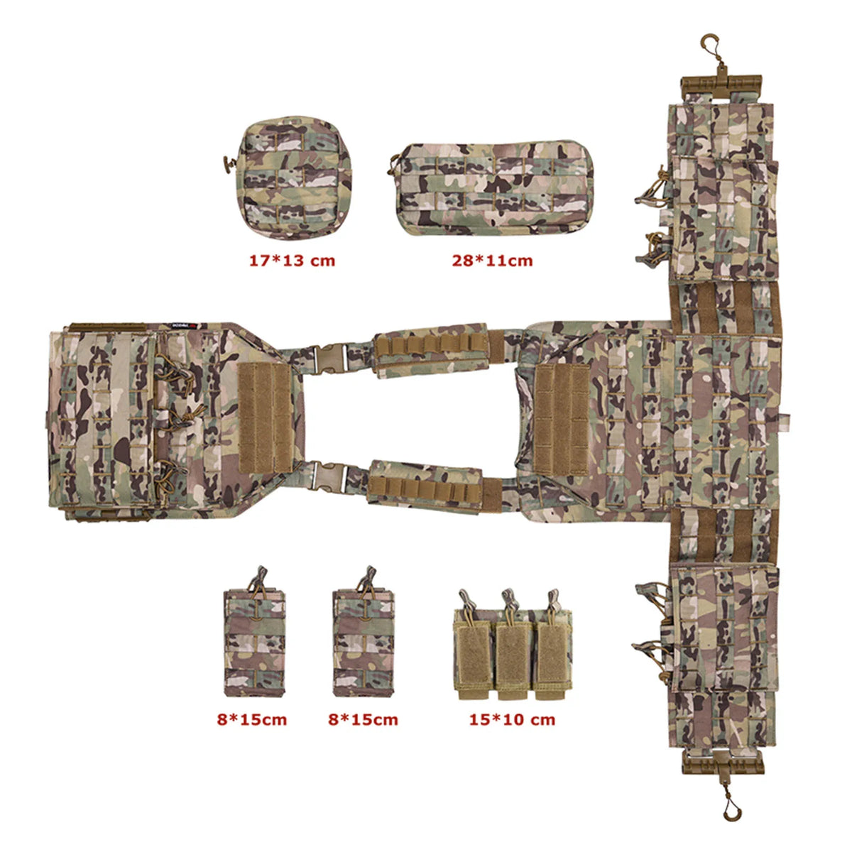 YAKEDA Tactical Vest Quick Release Airsoft Vest for Man Outdoor Adjustable Breathable Vest