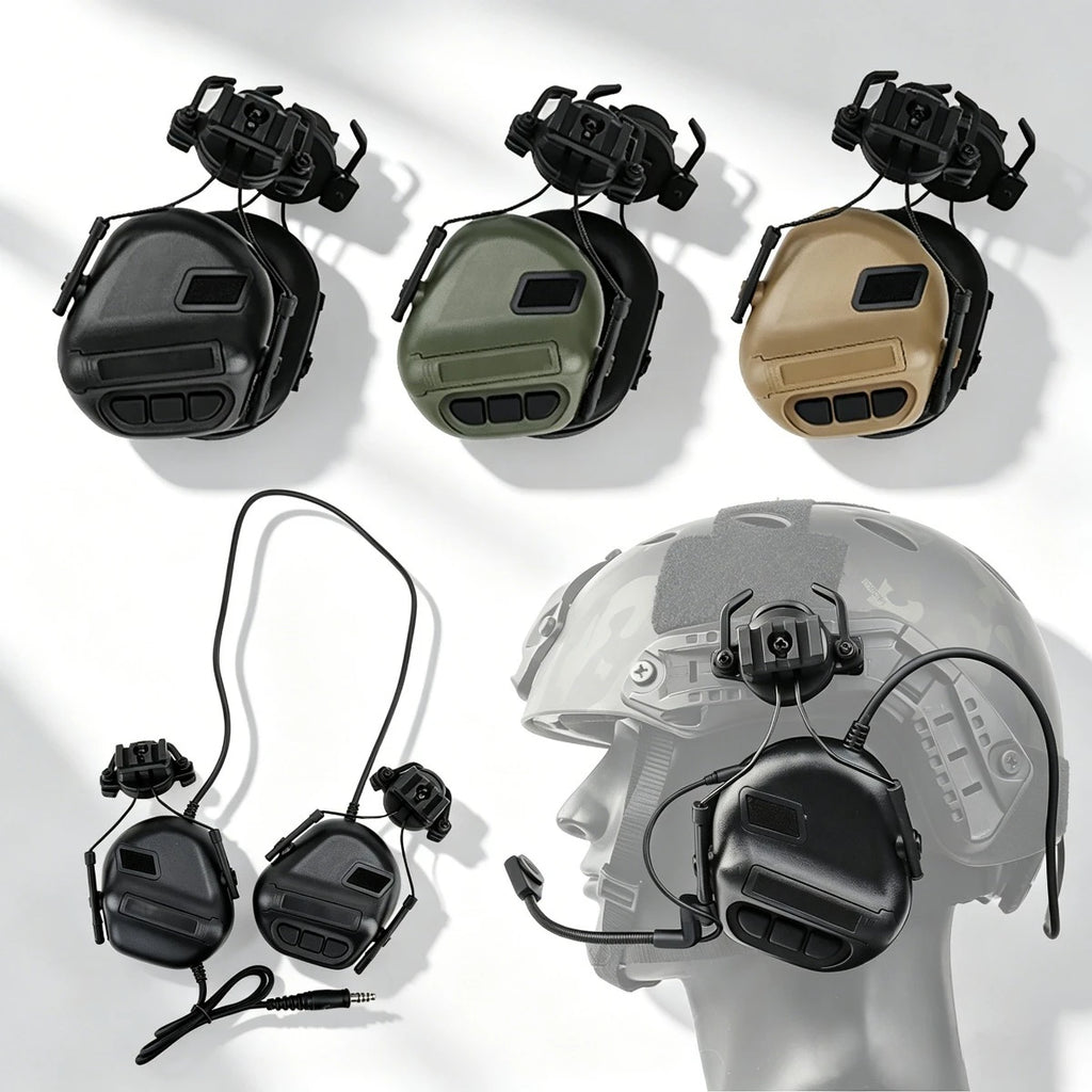 Tactical Helmet Headset Fifth Generation Foldable Noise Reduction Version Headphones Hunting PTT Adapter Helmet Accessories