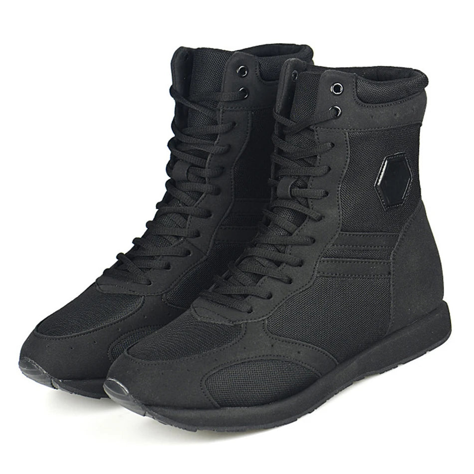Ultralight Breathable High Upper Military Desert Tactical Boots Lightweight Black Combat Boots Outdoor Wearable Hiking Shoes
