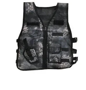 Fans Outdoor Children Tactical Vest Adjustable Camouflage CS Game Vest Kids Nylon Hunting Cosplay Sports Fishing CS Clothing New