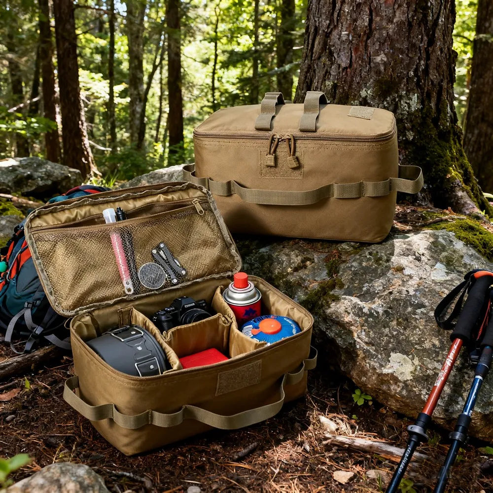 Outdoor Camping Picnic Bag Impact-Resistant Gas Tank Storage Bag Multifunctional Tool Bag Camping Gear Large Capacity Pack