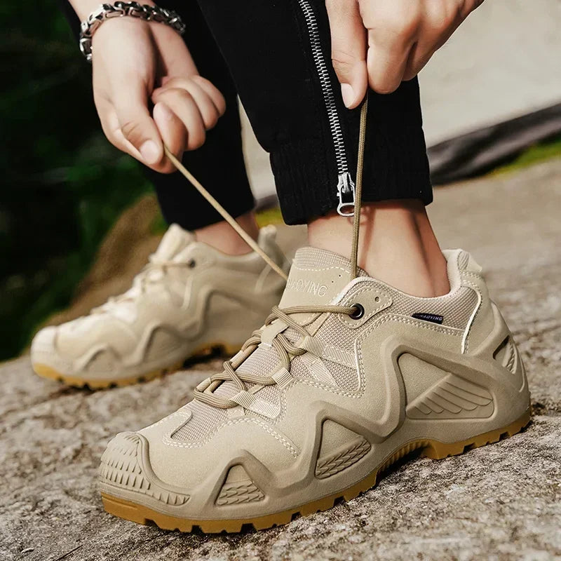 Outdoor Mens Hiking Shoes Combat Tactical Desert Boots Men Field Hunting Climbing Training Waterproof Sneakers Warm Sports Shoes