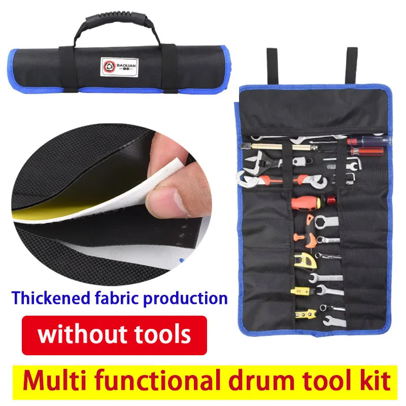 Oxford Cloth Roll Portable Pouch Bag Wrench Tool Foldable Spanner Hammer Camping Pocket Tool Storage Bag Electrician Bag