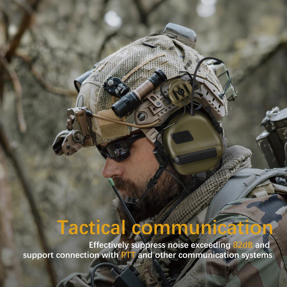ARM NEXT Tactical Sound-Picking Headphones – NRR 22dB Hearing Protection | 360° Rotating Bracket & Telescopic Folding for Helmet